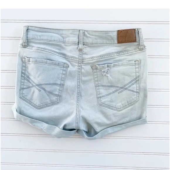 Aeropostale Blue Distressed Jean Shorts - Picture 2 of 9